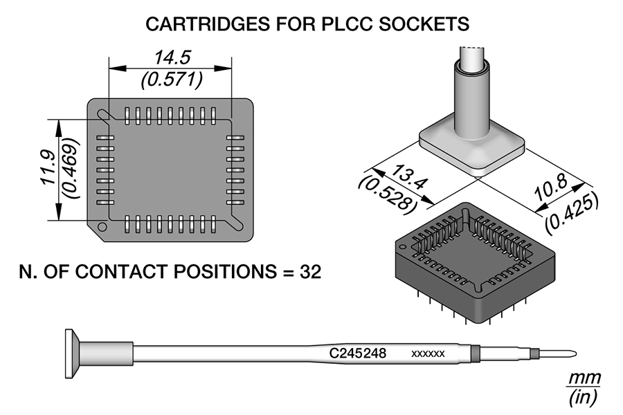 C245248 - Socket Cartridge 11.9 x 14.5